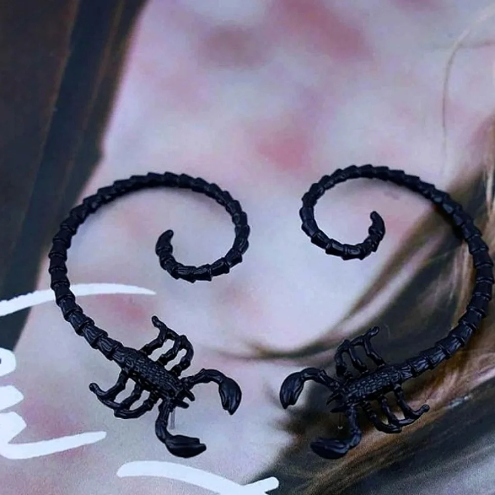 Black Scorpion Earrings